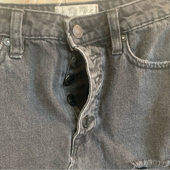 Free People Washed Black Denim skirt, Size 27 - Picture 2 of 4